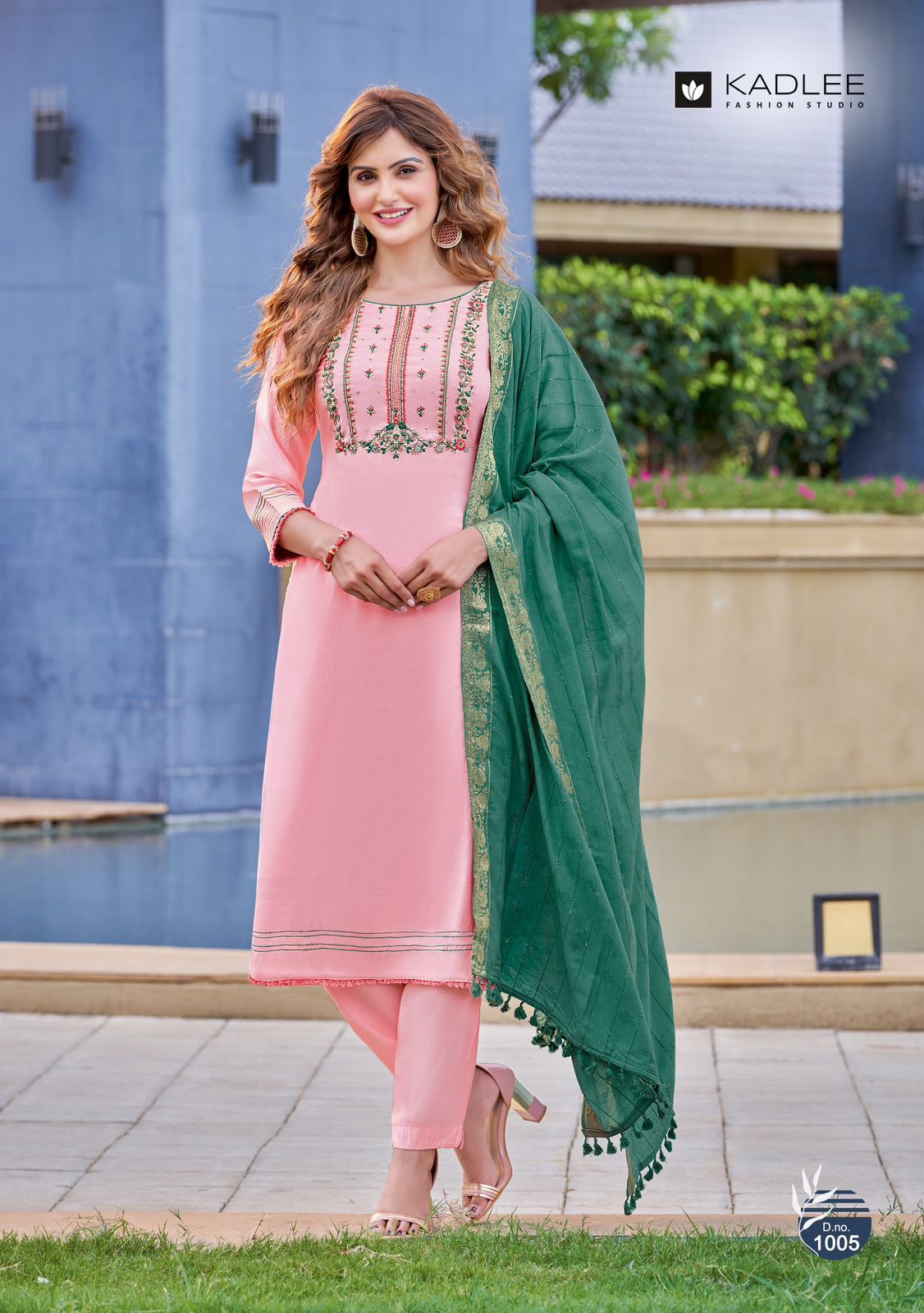 Kadlee Glamour Viscose Silk Wholesale Kurti Pant With Dupatta Collection
